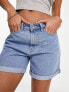 Фото #3 товара Only Vega roll hem denim short in light blue