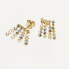 Фото #3 товара Позолоченные серебряные серьги-цепочки с цирконами WILLOW Gold AR01-293-U