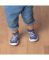 Infant Girl Boy Breathable Washable Non-Slip Sock Shoes Sneakers - Denim Blue