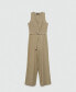 ფოტო #2 პროდუქტის Women's Belted Lyocell Jumpsuit