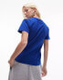 Topshop shrunken tee in cobalt