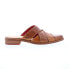 Фото #1 товара Bed Stu Alba F377006 Womens Brown Leather Slip On Heeled Sandals Shoes 7