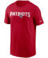 ფოტო #2 პროდუქტის Men's Red New England Patriots Team Wordmark T-shirt