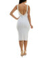 ფოტო #2 პროდუქტის Juniors' Scoop-Neck Imitation Pearl-Trim Sequin Bodycon Dress