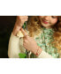 ფოტო #2 პროდუქტის 14k Yellow Gold Plated with Red Enamel Heart and pearl Dangle Charm Bracelet for Toddler/Kids