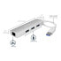 Фото #4 товара StarTech.com 3-Port Portable USB 3.0 Hub plus Gigabit Ethernet - Built-In Cable - Wired - USB - Ethernet - 5000 Mbit/s - Silver,White