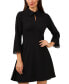 Фото #3 товара Women's Collared Scallop Embroidered Dress