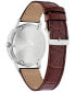 ფოტო #3 პროდუქტის Eco-Drive Men's Corso Brown Leather Strap Watch 44mm