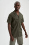 Фото #4 товара Рубашка с коротким рукавом DeFacto Modern Fit Basic