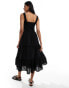 Cotton On maxi prairie dress in black Черный, 42 - фото #4