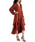 ფოტო #3 პროდუქტის Women's Bei Smocked-Waist Tiered High-Low Dress