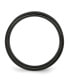 Stainless Steel Brushed Black IP-plated 6mm Edge Band Ring