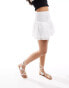 Фото #4 товара Pimkie shirred waist rara skirt in white