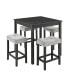 Luxurious Industrial Dining Table with Space-Saving Bar Stools