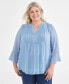 Plus Size Pintuck Blouse, Created for Macy's