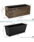 Фото #5 товара Acacia Wood Rectangle Tray Planter with Handles/Liner - Brown