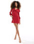 Фото #2 товара & Other Stories twist front mini dress in red