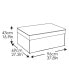 16.9" Steel, Foam and Polyester Michaela Convertible Ottoman