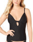 Фото #1 товара Bar III 260965 Women Solid Plunging Molded Cup Tankini Top Swimwear Size Small