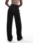 Vila pintuck wide leg trousers in black