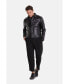 ფოტო #3 პროდუქტის Men's Leather Jacket, Nappa Black