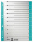 Фото #1 товара Esselte Leitz 16520030 - Numeric tab index - Cardboard - Blue - Grey - A4 - 230 g/m² - 240 mm