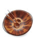 Фото #3 товара Nambe Braid 20" 3 piece Wood Salad Bowl with Servers