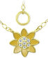 Фото #1 товара Giani Bernini cubic Zirconia Sunflower Pendant Necklace in 18k Gold-Plated Sterling Silver, 16" + 2" extender, Created for Macy's