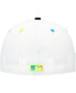 Фото #3 товара Men's White Florida Marlins Cooperstown Collection Neon Eye 59FIFTY Fitted Hat