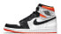 Фото #3 товара Jordan Air Jordan 1 Retro High OG "Electro Orange" 黑脚趾 扣碎4.0 耐磨 高帮 复古篮球鞋 男女同款 黑白橙 / Кроссовки Nike Air Jordan 1 Retro High Electro Orange (Черно-белый)