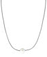 ფოტო #1 პროდუქტის EFFY® White Cultured Freshwater Pearl Pendant Necklace in Sterling Silver, 16" + 2" extender (Also available in gray)