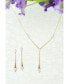 ფოტო #3 პროდუქტის Diamond Elongated Drop Earrings (1/2 ct. t.w.) in 14k Gold, Created for Macy's