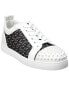 Christian Louboutin Louis Junior Spikes Orlato Coated Canvas & Leather Sneaker