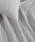 Washed Texture Solid Cotton Jacquard 3 Piece Duvet Cover Set, King