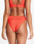 Rip Curl high waist rib bikini bottom in red Красный, L - EU 42 - фото #2