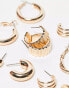 Фото #3 товара ALDO carenalieta pack of 6 multi hoop earrings in gold