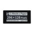 Фото #1 товара Capacitive Touch Display E-paper E-Ink - 2.9'' 296x128px - SPI/I2C - black and white - for Raspberry Pi - Waveshare 19967