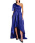 Black By Bariano Joesephine Bow High-Low Gown Women's Blue 8