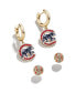 ფოტო #1 პროდუქტის Women's Gold-Tone Chicago Cubs Team Earrings Set