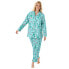 Фото #1 товара Plus Size Classic Flannel Pajama Set