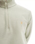 Farah twill half zip sweatshirt in green