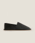 Minimalist leather babouche slippers