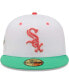 Men's White and Green Chicago White Sox Inaugural Season at Comiskey Park Watermelon Lolli 59FIFTY Fitted Hat