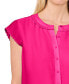 Фото #3 товара Women's Scalloped Cap Sleeve Blouse