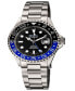 ფოტო #1 პროდუქტის Men's Wall Street Swiss Automatic Silver-Tone Stainless Steel Bracelet Watch 43mm