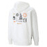 Фото #2 товара Puma Downtown Graphic Pullover Hoodie Mens White Casual Outerwear 53918202