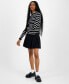 Фото #3 товара Juniors' Striped Crewneck Long-Sleeve Sweater