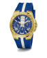 Фото #5 товара Часы Guess men's Analog Blue Silicone 44mm