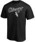 Фото #3 товара Men's Black Chicago White Sox Team Logo Lockup T-shirt