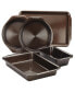 Фото #1 товара Symmetry Nonstick Chocolate Brown 5-Pc. Bakeware Set